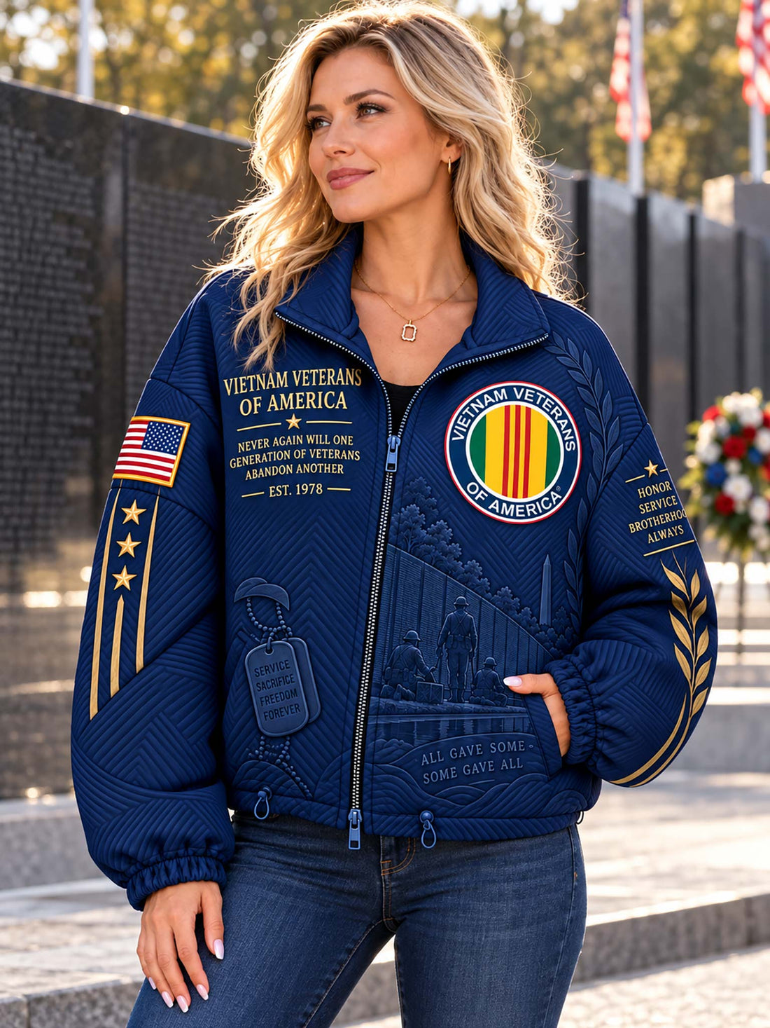 Vietnam Veteran Heritage Women's Drawstring Pocket Jacket