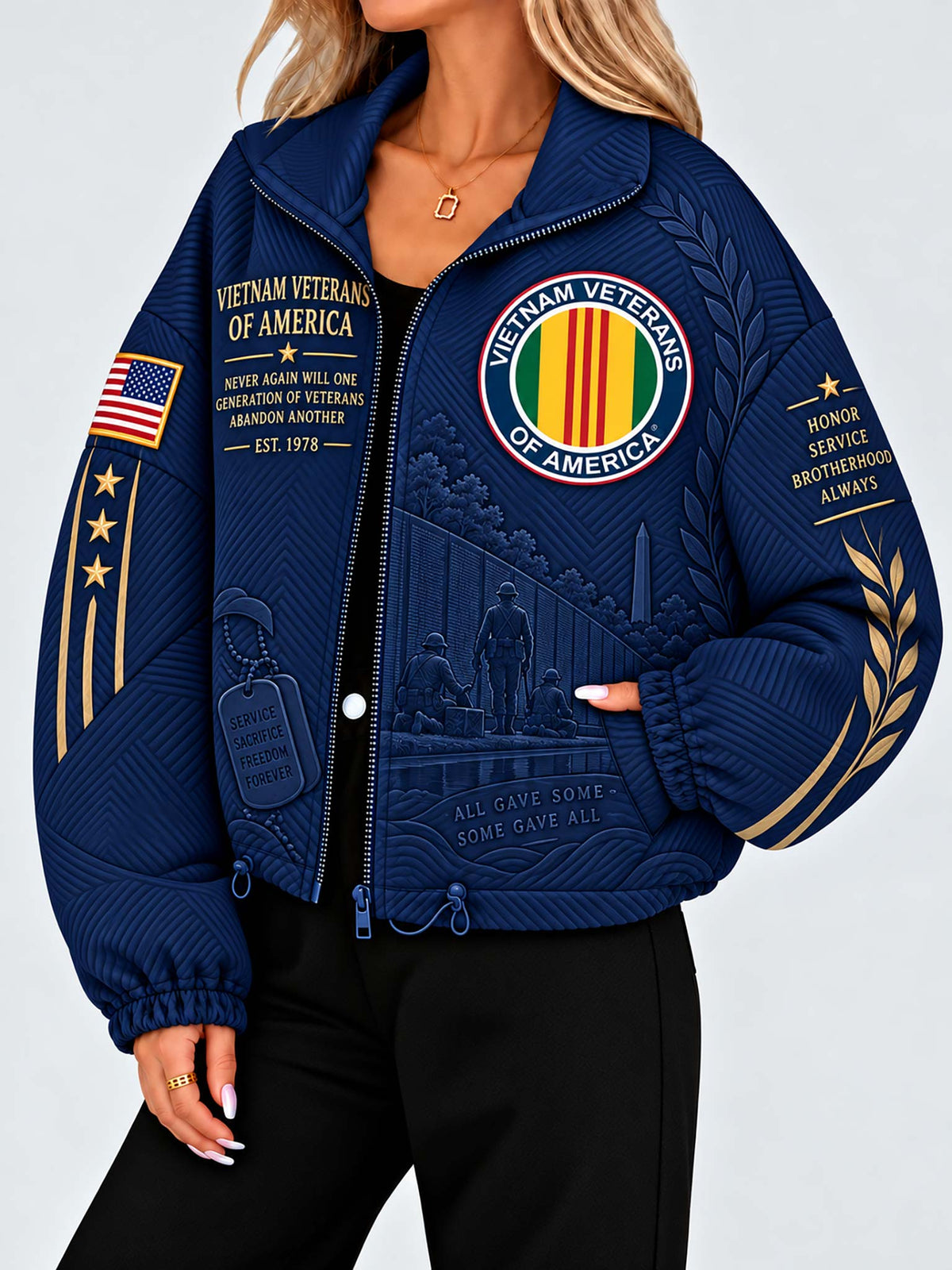 Vietnam Veteran Heritage Women's Drawstring Pocket Jacket